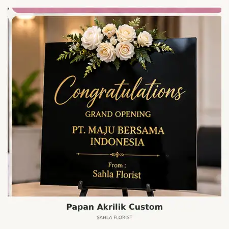 Papan Bunga Akrilik Cipayung